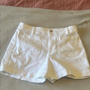 LOFT White Cotton Palmer Shorts